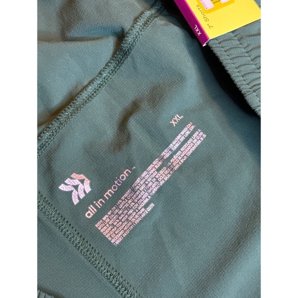 All in Motion Men's Stretch Woven Shorts 7", Dark Green, Size XXL, NWT - Picture 4 of 5